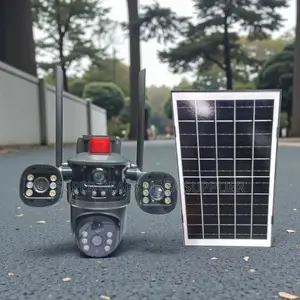Easy Set Up Multiple Lens 4g PTZ Solar Outdoor Security Camera