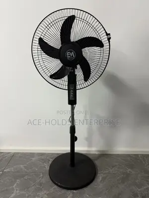 (Black) 16-Inch Electromate Standing Fan - 3 Speeds