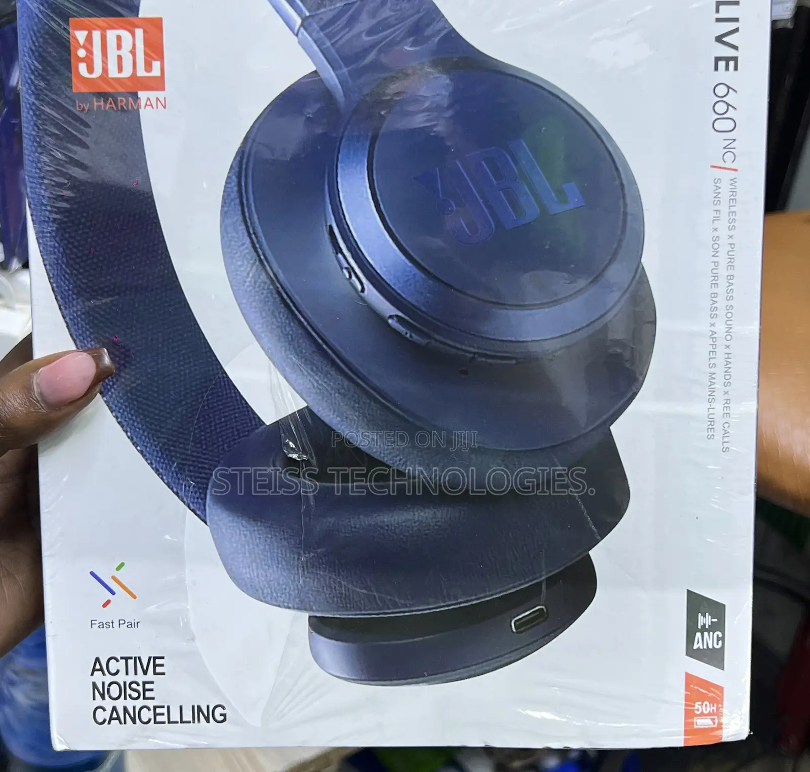 Blue JBL Wireless Headphones