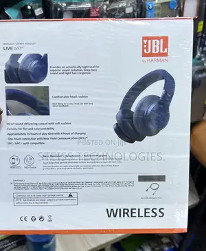 Blue JBL Wireless Headphones