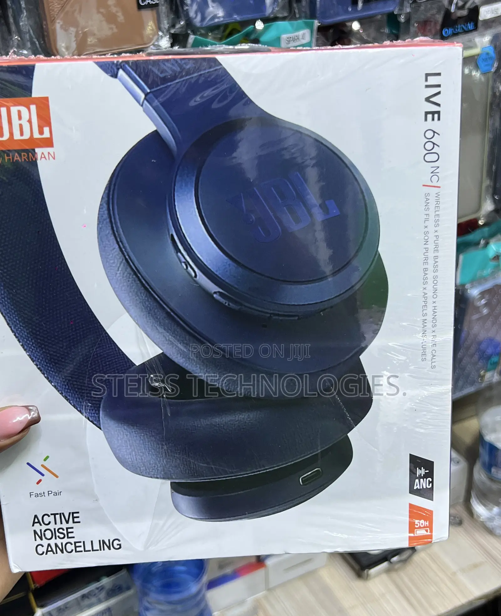 Blue JBL Wireless Headphones