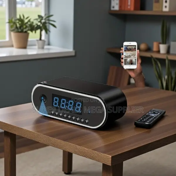 Premium Quality Motion Detection Wifi Table Clock Hidden Spy Camera
