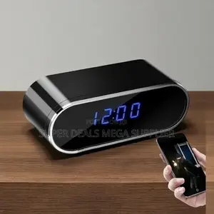 Remote Space Monitoring Wifi Table Clock Hidden Spy Camera System