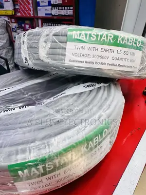 Matstar 1.5mm Twe With Earth Copper Electrical Wire–Full 90 Metres