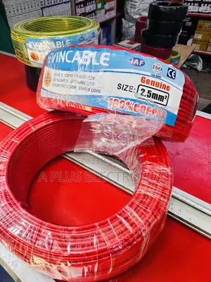 Red Evincable 2.5mm Single Copper Wire for Power Socket Wiring – 90m