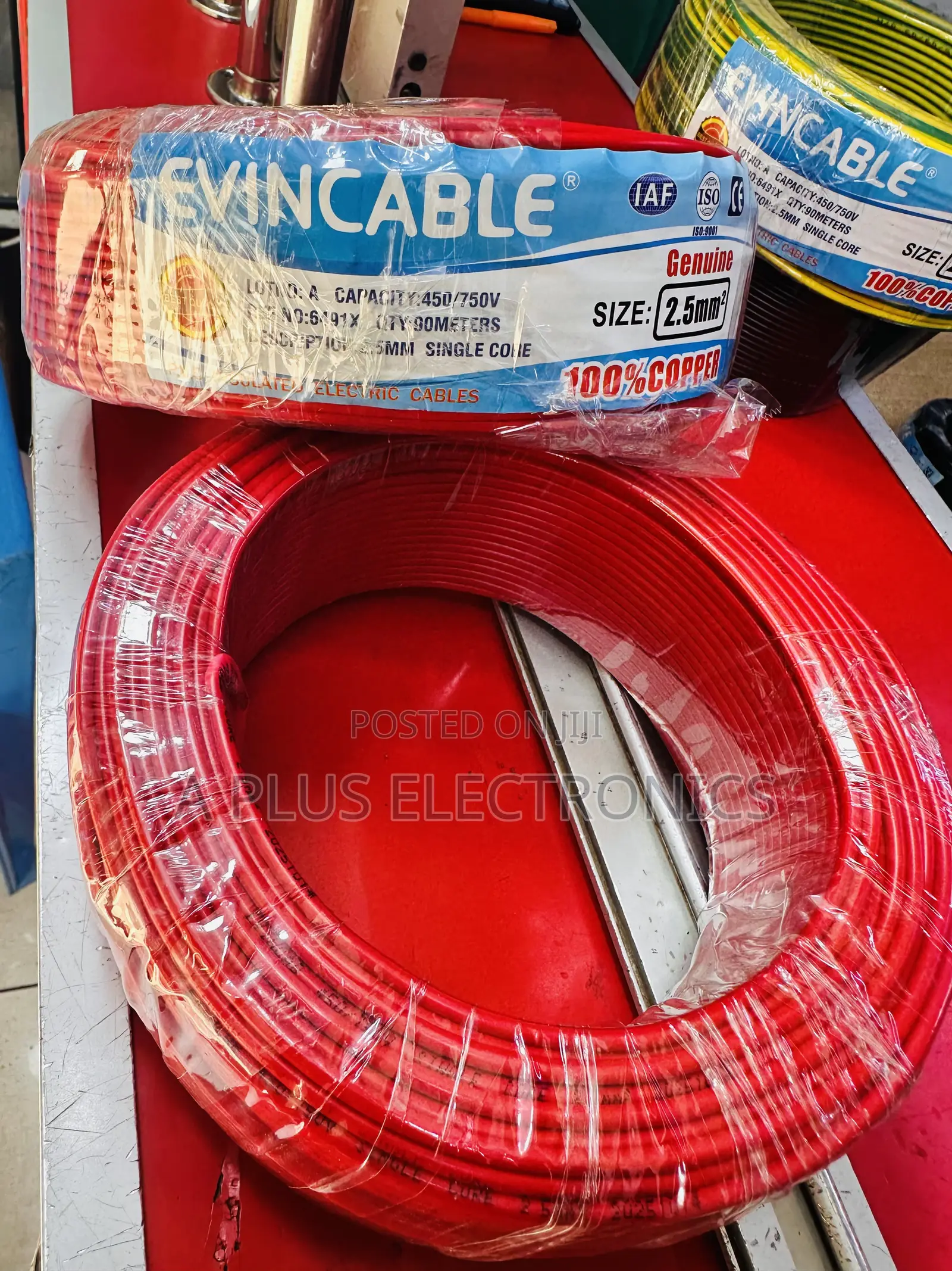 Original Red Evincable 2.5mm Single Core Electr Wire Safe Reliable 90m