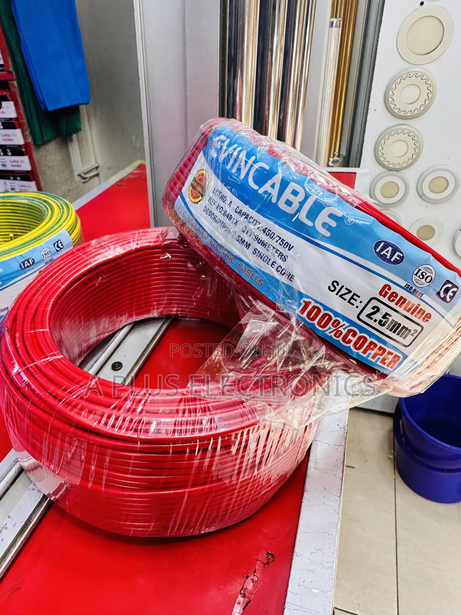 Trusted Red Evincable 2.5mm Single Copper Wire for Residential 90m