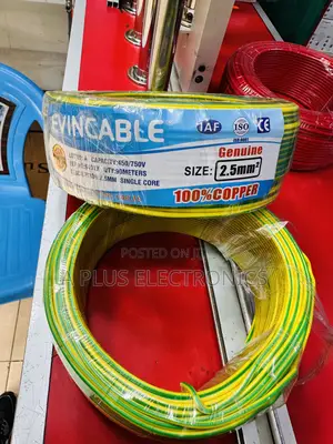 90 Metres 2.5mm2 Electric Cable – Green/Yellow Single Core