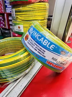 1.5mm 90m Electrical Wire Single Core Evincable–Greenyellow,Heavy Duty