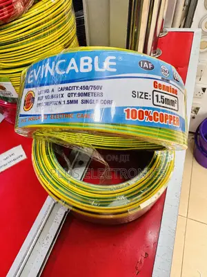 Green-Yellow Evincable Single Core 1.5mm Cable – Perfect for Projects