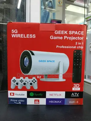 Geek Space Smart Projector Bundle for Gaming and Entertainment.