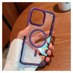 Transparent Magsafe Case Compatible With iPhone 13 Pro Max - Purple