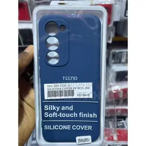 Tecno Spark 40 Pro Plus Silicone Case With 1 Shockproof Cover - Blue