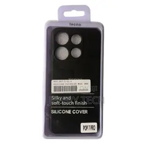 Tecno Silicone Case for Tecno Pop 7 Pro + 2 - Shockproof - Black