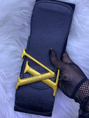 Wide Designer Ladies Belt Black