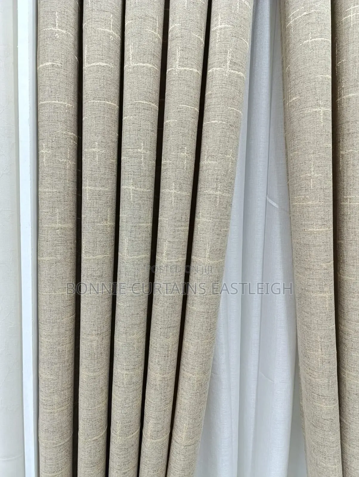 White Plain Curtain With Sheers for Dining Rooms