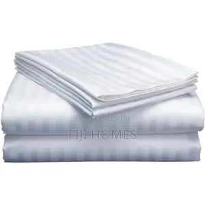 Cotton Striped Bedsheets - Fits All Sizes