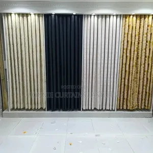 Black Curtains and Yellow Mixed for Dining Room