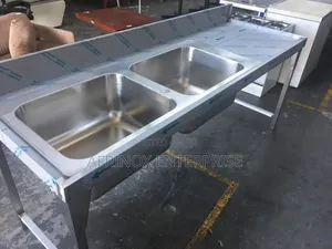 Stainless Steel Double Bowl Sink for Commercial Kitchens