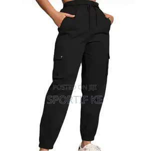Women’S Quick Dry High Waist Cargo Pants Multi Pockets Elastic Waist