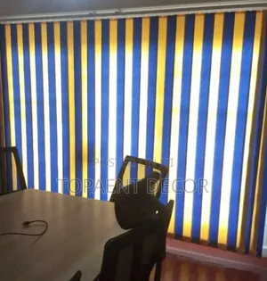 Blue With Yellow Mix Vertical Slats For Vertical Blinds