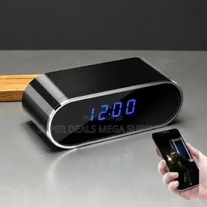 Childcare Monitoring Wifi Table Clock Spy Camera With Motion Detection