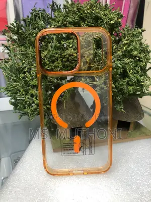 iPhone 17 Pro Max With an Orange Frame and Magsafe Compatibility.