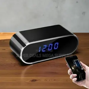Long Battery Life 24/7 Monitoring Wifi Table Clock Hidden Spy Camera