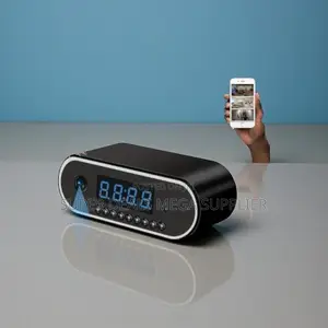 Clear Night Vision Indoor Security Wifi Table Clock Hidden Spy Camera