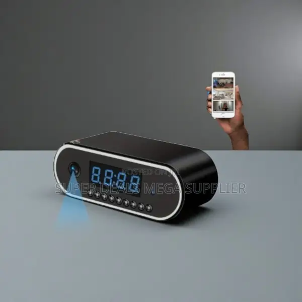 Wifi Table Clock Hiden Spy Camera With 1080p Full Hd and Remote Access