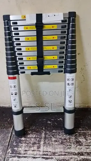 Telescopic Ladder 3.8m 13 Steps Silver