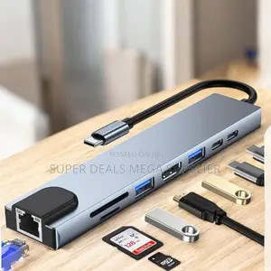 1080p Full Hd Usb Type- C Hub Dock With Rj45, Hdmi, Pd and Usb Ports
