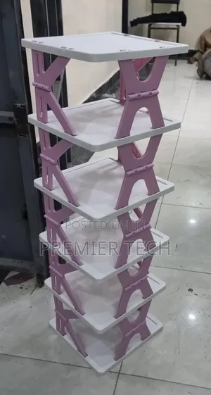 275mm2 X 95cm High 6 Layer Foldable Retracting Shoe Rack