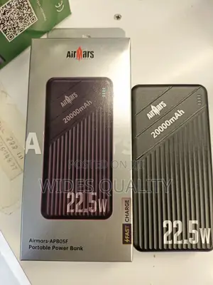 Airmars Portable Power Bank. 20,000mah Capacity 22.5w Fast Charging