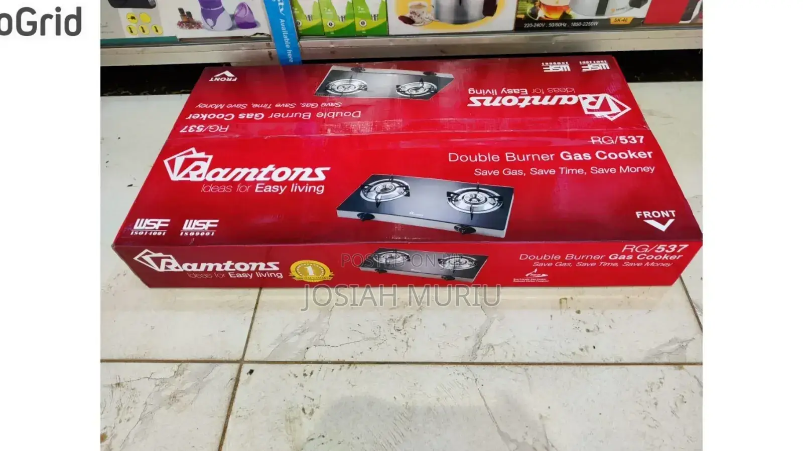 Ramtons 2 Burner Gas Stove – Ceramic Glass Top