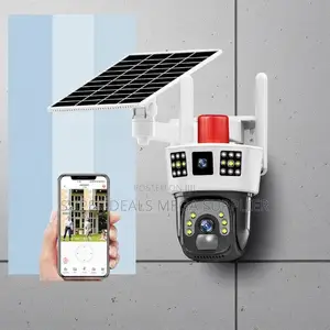 V380 Pro App 4g Dual Lens Lens Solar Camera Siren Alarm System