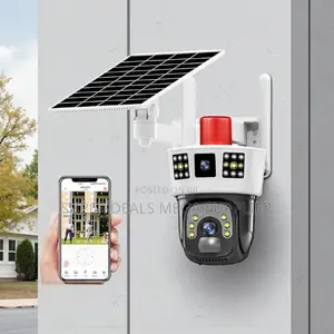 Two- Way Audio Communication 4g Dual Lens Lens Solar Camera Siren