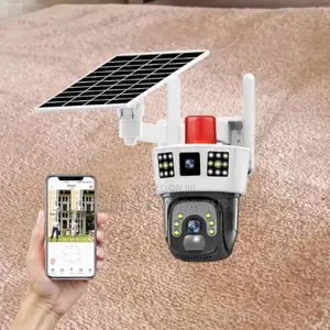 Ai Auto Human Movement Tracking 4g Dual Lens Lens Solar Camera