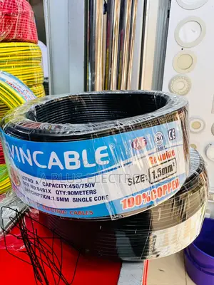 Black Evincable Single Core Cable 1.5mm | 90 Meters