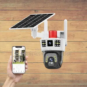 Stand Alone 4g Dual Lens Solar Camera With Loud Speaker Siren Alarm