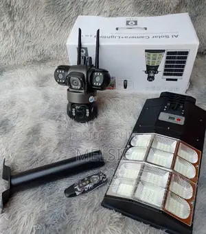 2 in 1 CCTV Security Solar Light V380 Pro Dual Lens Ai Solar Camera