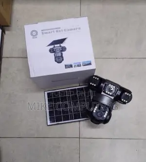 Wifi Triple Lens Solar CCTV Camera 360 Degrees 3mp Full Hd
