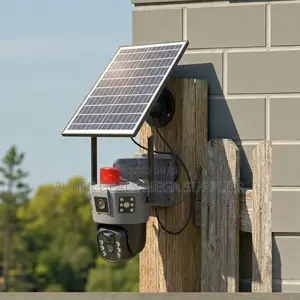 Built in Rechargeable Battery 4g Dual Lens Solar Security Camera