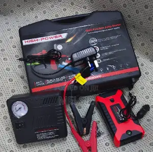 Jump Starter and Power Bank With Inflator Air Compressor for Cars