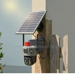 Ip66 Waterproof 4g Dual Lens Solar Camera With Alarm Warning Light