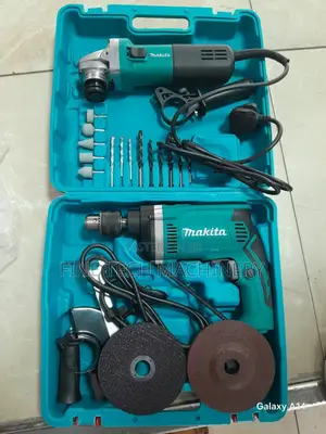 Makita Electric Impact Drill and Angle Grinder