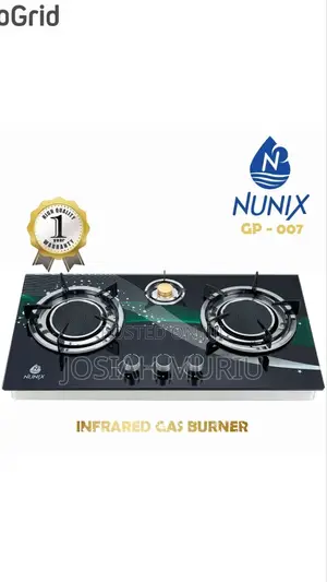 Nunix Infrared Triple Burner Gas Cooker – Powerful Efficient
