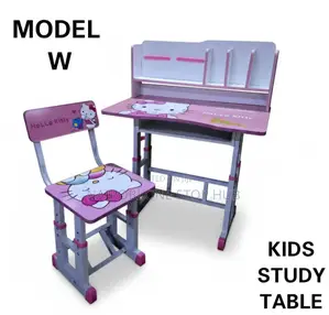 Hello Kitty-Themed Study Table and Chair Set for Children.