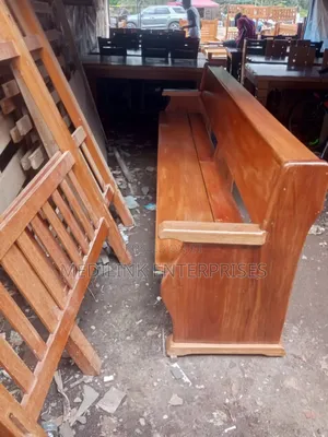 Mahogany Wooden 7.5ft Church Chairs