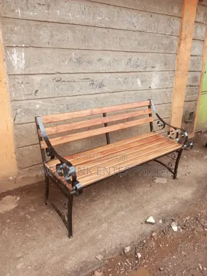 5ft Wooden Metallic Outdoor Benches